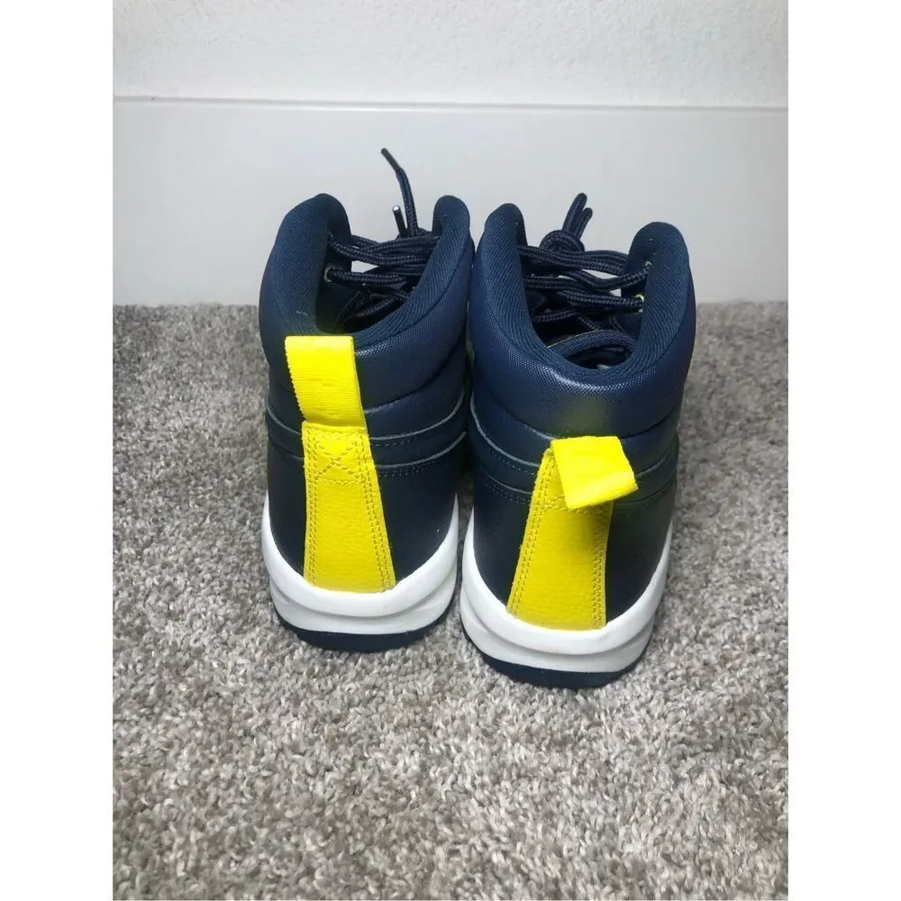 Nike Monoa Boots Kids Size 5 Navy/ Yellow/ White
